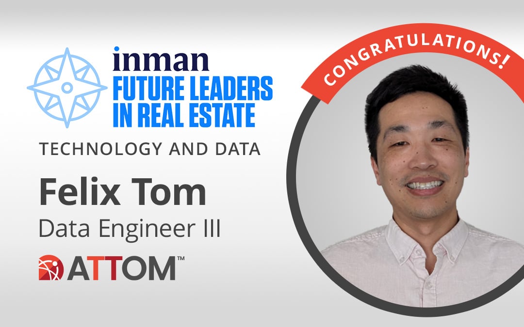 ATTOM Data Engineer III Felix Tom is a recipient of the Inman Future Leaders in Real Estate Technology and Data Award